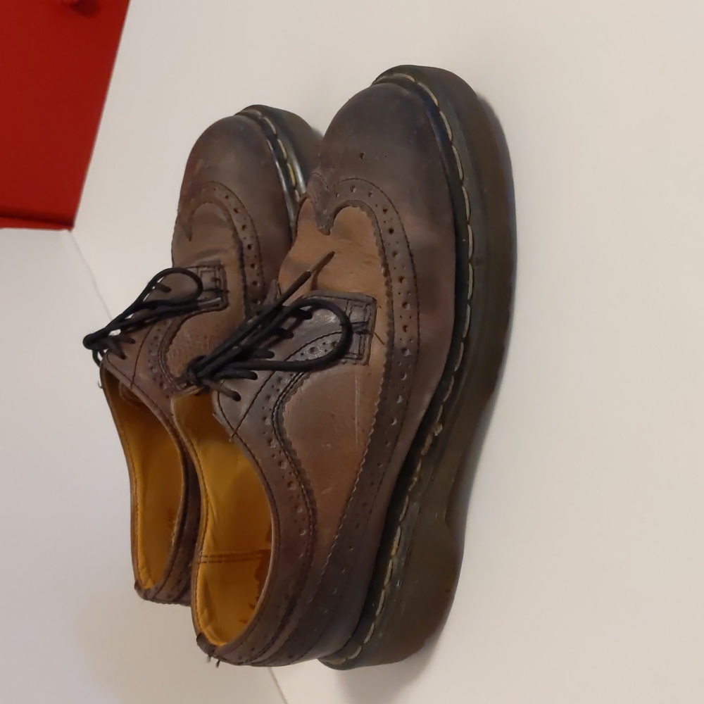 Dr. Martens 3989 Wingtip Oxfords UK 4 US Womens 6 Brown Leather England Platform